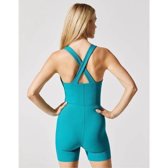 Carbon38 Cut Out Short Ribbed One Piece Romper Sz XS NWT - Picture 2 of 7